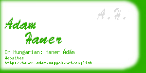 adam haner business card
